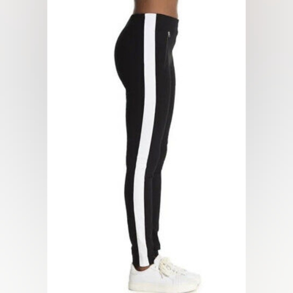 Rag & Bone Simone Side-Stripe Pocket Sport Ponte Stretch Sweat Wicking Pants - Picture 1 of 16